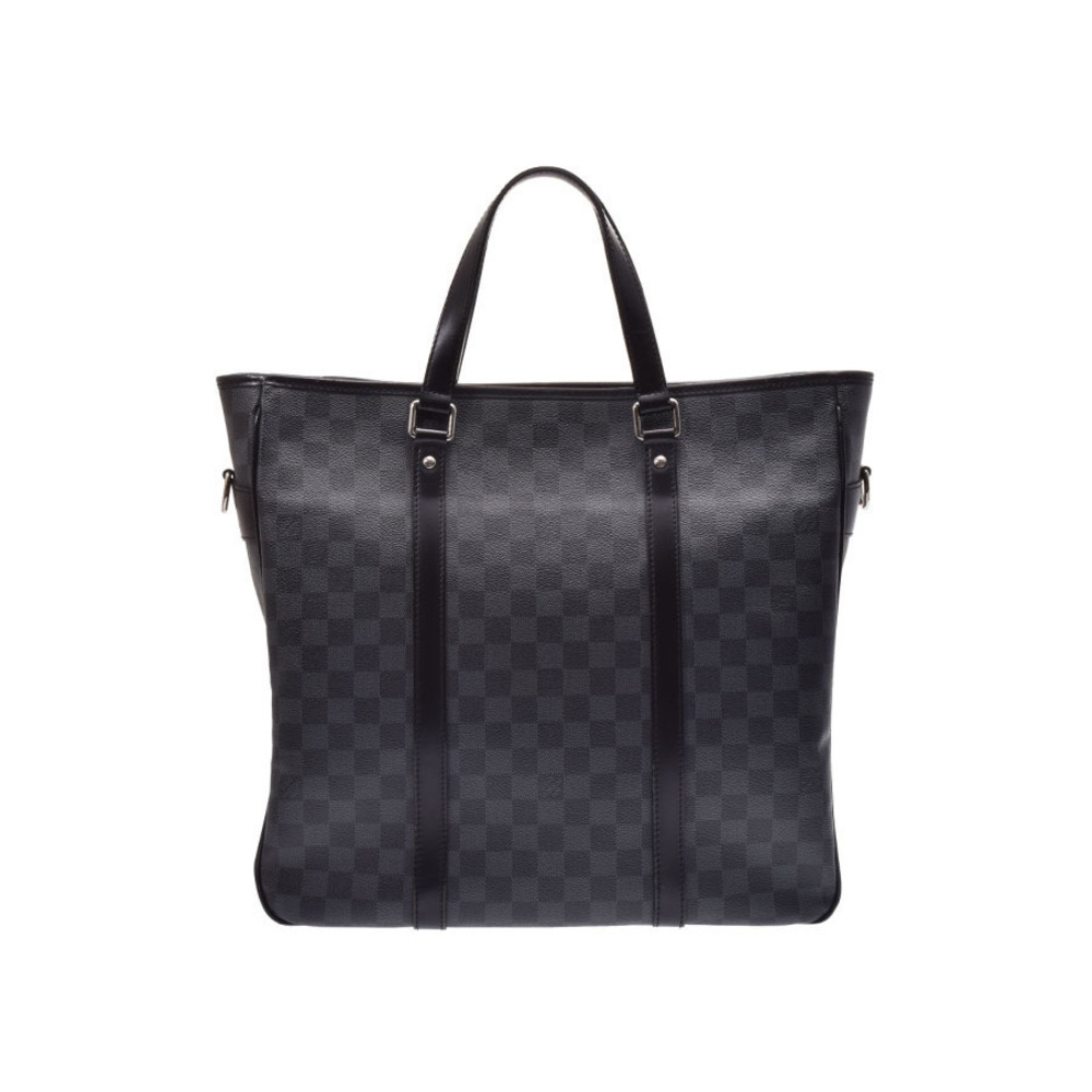 Louis Vuitton Graphite Black Tadao Leather Tote Bag